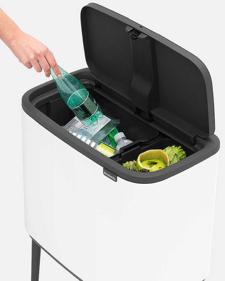 Decoraci N BRABANTIA Papeleras Y Reciclaje | Cubo Bo Touch Bin 11+23 L White