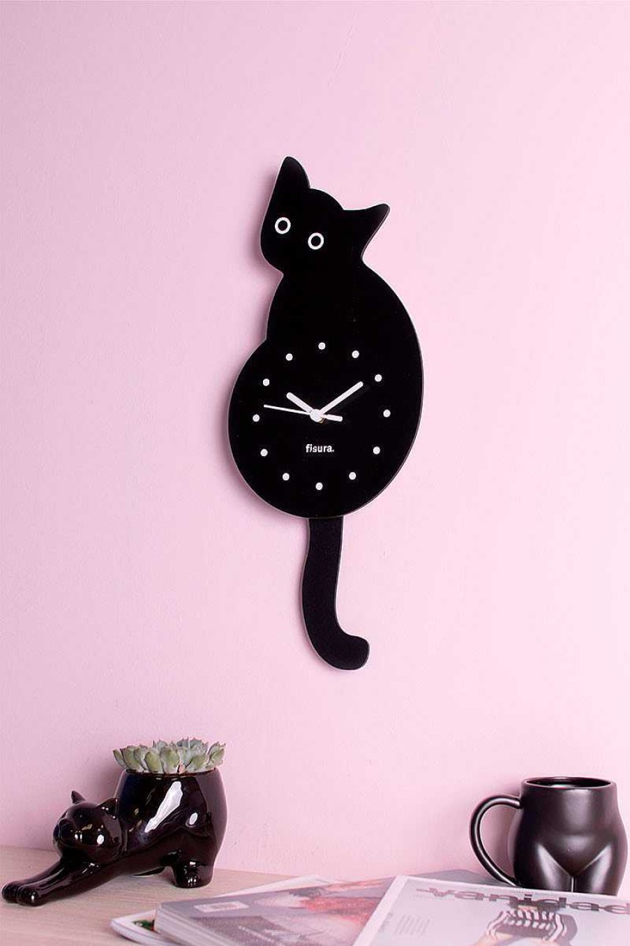 Decoraci N La Oca | Reloj De Pared Gato