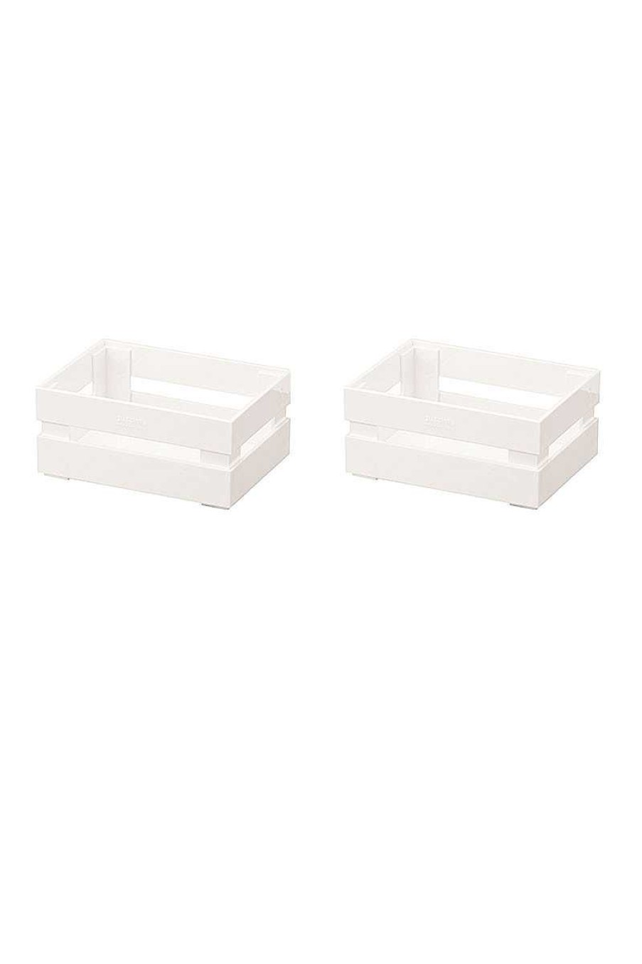 Decoraci N La Oca | Set 2 Cajas Tidystore Blanco 15,3X11X2X7 Cm